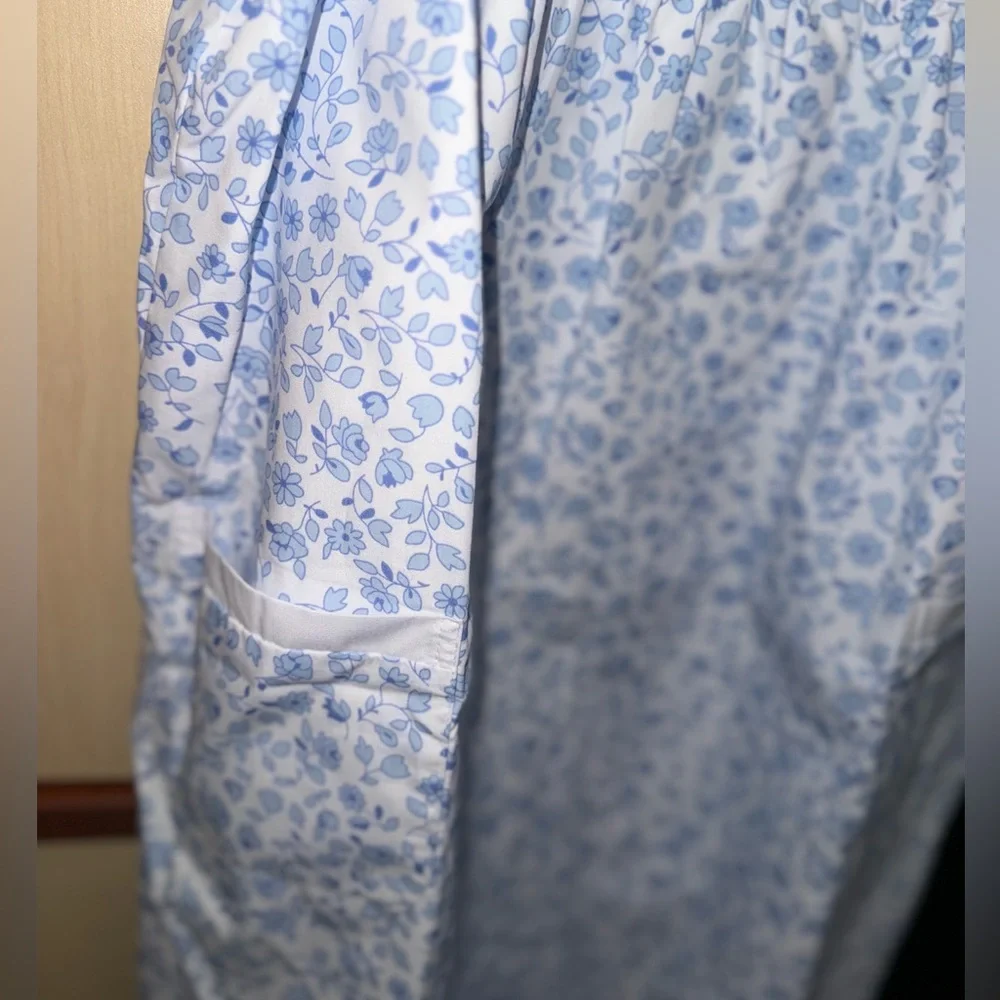 The Beaufort Bonnet Company Millie Day Dress Greenbriar Garden Blue Size 12